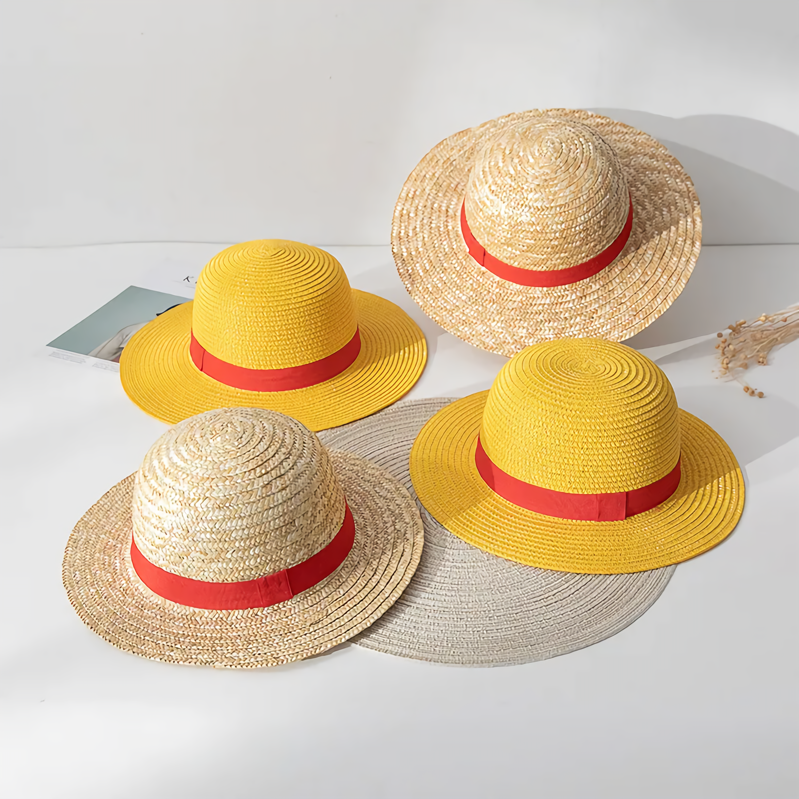 Unisex Luffy Straw Hat - One Piece Cosplay & Anime Collectible Cap